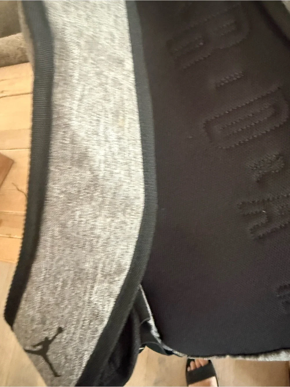 Jordan Grey Backpack with Red Jumpman Logo